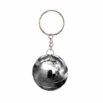 Kľúčenky Disco guľa Strieborné (Sada 12 ks)