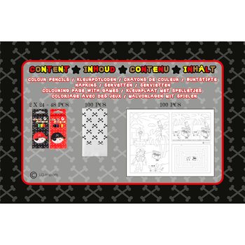 KOMPLETN&Yacute; HORECA BOX PIR&Aacute;T - 48x S&uacute;prav pasteliek + 100x Omaľov&aacute;nok + 100x Serv&iacute;tok (248 ks)
