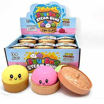 RAGE - Squishy Bun Dumplings VEĽK&Yacute; (Rozm. 8.5 x 8.5 x 4.8 Cm) - Vir&aacute;lna Fidget Hračka 2026 (12 ks)