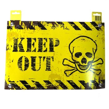 DEKORAČN&Aacute; TABUĽKA NA DVERE - "DANGER" / "KEEP OUT" (12 ks.)