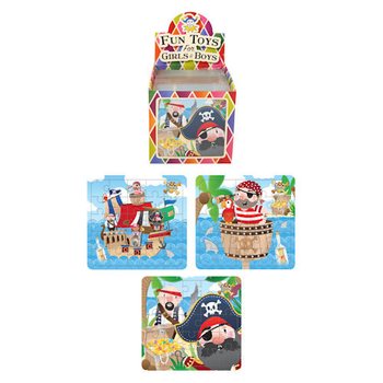 Pirátske puzzle 13 x 12 cm v displeji (108 ks)