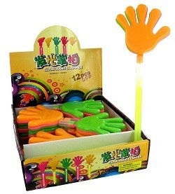 Svietiace Tleskaj&uacute;ce Ruky Glow Stick (12 ks)