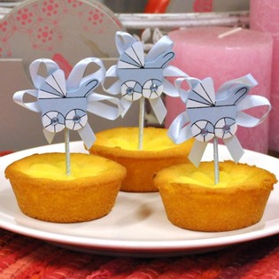 Z&aacute;pich na Cupcake k Narodeniu - Modr&yacute; Koč&iacute;k (12 ks)