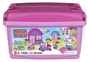 MEGABLOKS MINI BLOKS TUB RUŽOV&Yacute; - 7536