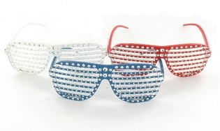 Okuliare Shutter Shades s Bling Bling (10 ks)