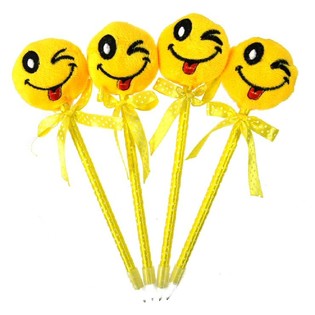 Ply&scaron;ov&eacute; guľ&ocirc;čkov&eacute; pero Smiley (12 ks)