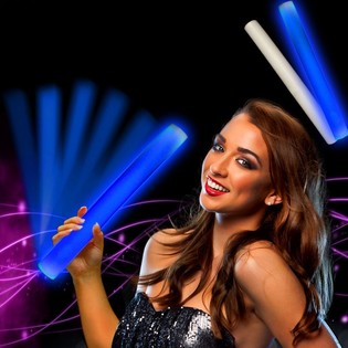 LED Penov&aacute; Tyčinka Modr&aacute; - Party Stick (24 ks)