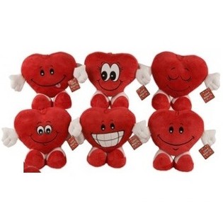Ply&scaron;ov&eacute; srdiečka s rukami a nohami (6 ks)