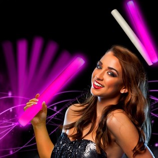 LED penov&aacute; tyč RUŽOV&Aacute; - Party tyčinka - 24 ks