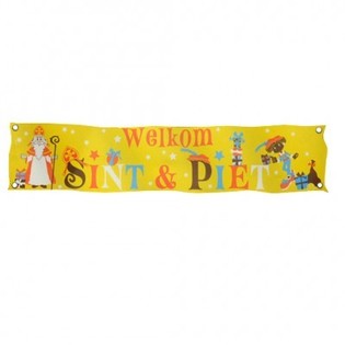 UV&Iacute;TAC&Iacute; BANNER SINTERKLAAS & PIET XXL 300 X 60 CM (7 ks)