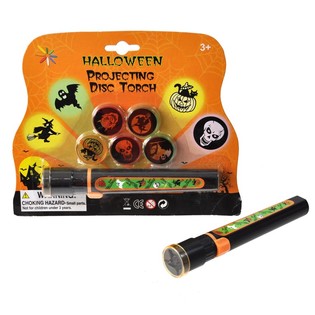 Halloween projektorov&aacute; baterka na karte (so 6 n&aacute;stavcami)