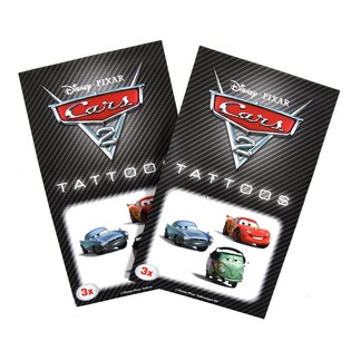 3-dielna sada tetovačiek Disney Cars 2 pre deti (50 ks)