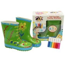 FUNKY WELLIES - VYFARBI SI VLASTN&Eacute; GUM&Aacute;KY - ZELEN&Eacute; / VEĽKOSŤ: 26