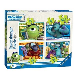 PUZZLE DISNEY PIXAR PRIS&Scaron;ERKY: UNIVERZITA 4-V-1 (6 ks)