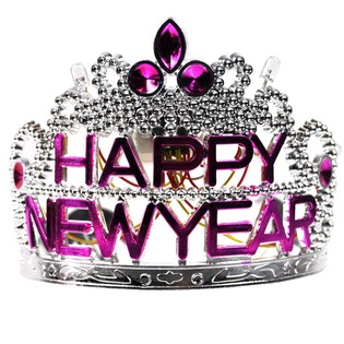 Korunka HAPPY NEW YEAR s osvetlen&iacute;m (10 ks)