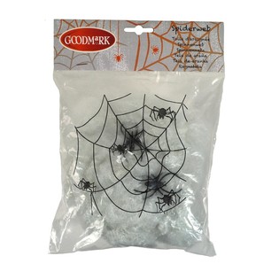 Halloweenska Dekorat&iacute;vna Pavučina s 2 Pav&uacute;kmi (4 ks)