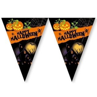 Vlajkov&aacute; Girlanda Happy Halloween - 2,3 Metra (6 ks)