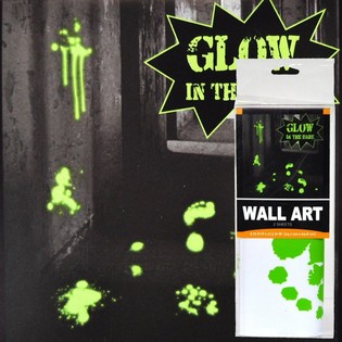 GLOW IN THE DARK N&Aacute;LEPKY NA STENU (6 ks)