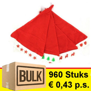 *** VEĽKOOBCHODN&Aacute; PONUKA *** SVIETIACE VIANOČN&Eacute; ČIAPKY MIX (960 ks)