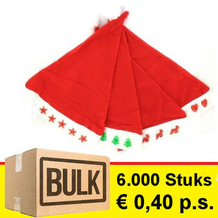 ***BULK PONUKA*** MIX BALENIE SVETIELKUJ&Uacute;CICH VIANOČN&Yacute;CH ČIAPOK (6 000 ks)