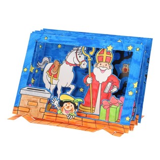 Sinterklaas / Mikul&aacute;&scaron;ske 3D Tvoriv&eacute; Okienko (12 ks)