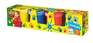 Prstov&eacute; farby SES, sada 4x150ml (4 farby) (1 ks)