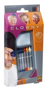 SES Clowny Farby na Tv&aacute;r v Ceruzke (6 farieb) (1 ks)