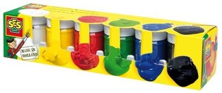 Plak&aacute;tov&eacute; farby SES Basic, 6x50ml (6 farieb) (1ks)