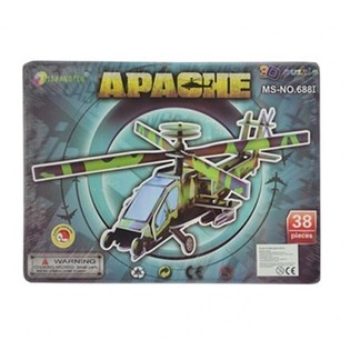 Veľk&eacute; 3D puzzle &ndash; Vrtuľn&iacute;k Apache (3 ks)