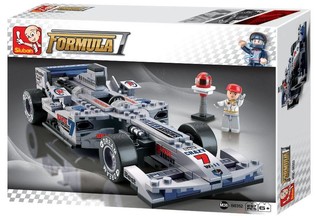 Sluban Strieborn&eacute; Z&aacute;vodn&eacute; Auto F1 M38-B0352 (1 ks)