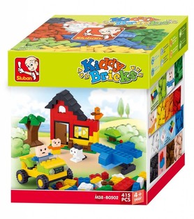 Sluban z&aacute;kladn&eacute; stavebn&eacute; kocky 415 kusov M38-B0502 (1 krabica)