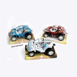DRSN&Eacute; BUGGY NA ZOTRVAČN&Iacute;K NA BLISTRI, 13 CM (12 ks)
