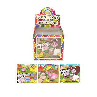 Mini puzzle Dom&aacute;ce zvieratk&aacute; 13 x 12 cm v displeji (108 ks)