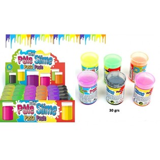 Farebn&yacute; Mini Slime v Sude (30g) - Display 24 ks