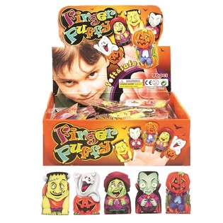 Stra&scaron;ideln&eacute; halloweenske prstov&eacute; b&aacute;bky v displeji (96 ks)