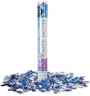 Konfetov&eacute; delo - Snehov&aacute; vločka - 40 cm - party shooter (10 ks)