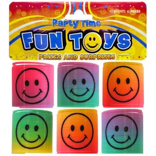 6 KS MINI PRUŽINY SMILEY &Oslash;3.5 CM V VREC&Uacute;&Scaron;KU (6 VREC&Uacute;&Scaron;OK)