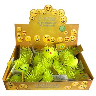 Svietiace Puffer Loptičky Smiley v Displayi (12 ks)