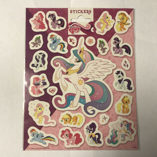 Veľk&eacute; h&aacute;rky n&aacute;lepiek My Little Pony, 20x16 cm (10 ks)