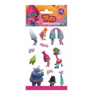Dočasn&eacute; Tetovanie Trolls - 20 x 10 cm (10 ks)
