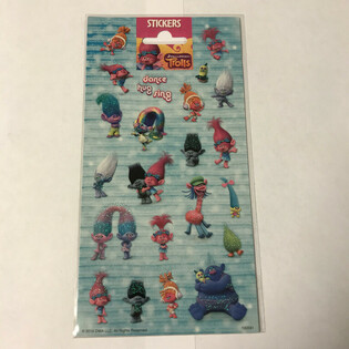 H&aacute;rok samolepiek: TROLLS, 20 x 10 cm (10 ks)