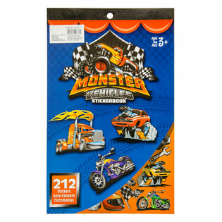 Kniha n&aacute;lepiek Monster Truck 212 dielov (12 ks)