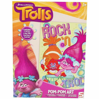 TROLLS VYROB SI VLASTN&Eacute; POMPOM UMELECK&Eacute; DIELO (48 ks)