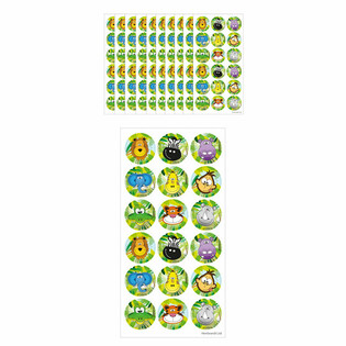 FUN STICKERS &ndash; DŽUNGĽA, 18 N&Aacute;LEPIEK NA H&Aacute;RKU (10 ks)
