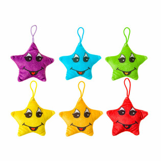 VESEL&Eacute; PLY&Scaron;OV&Eacute; HVIEZDIČKY - 12 cm (24 ks)