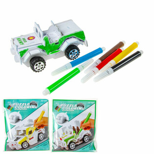 3D puzzle Postav a vyfarbi si vlastn&eacute; auto (12 ks)