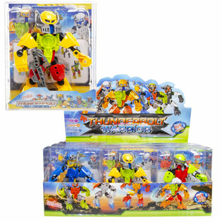 THUNDERBOLT ROBOT WARRIOR AKČN&Aacute; FIG&Uacute;RKA V DISPLEJI (12 kusov)