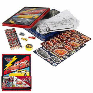 Kreat&iacute;vny Set DISNEY CARS 3D v Plechovej Krabičke (12 ks)
