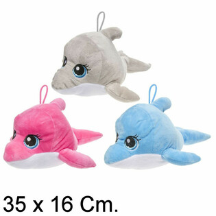 VEĽK&Yacute; PLY&Scaron;OV&Yacute; DELF&Iacute;N, 35 CM - MIX FARIEB (6 ks)