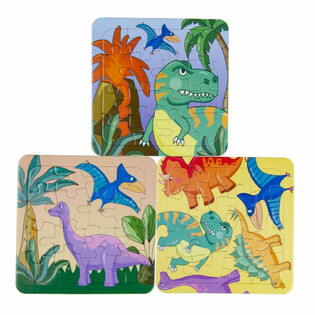 Mix Dinosaurie puzzle - 14x14 cm (50 ks)